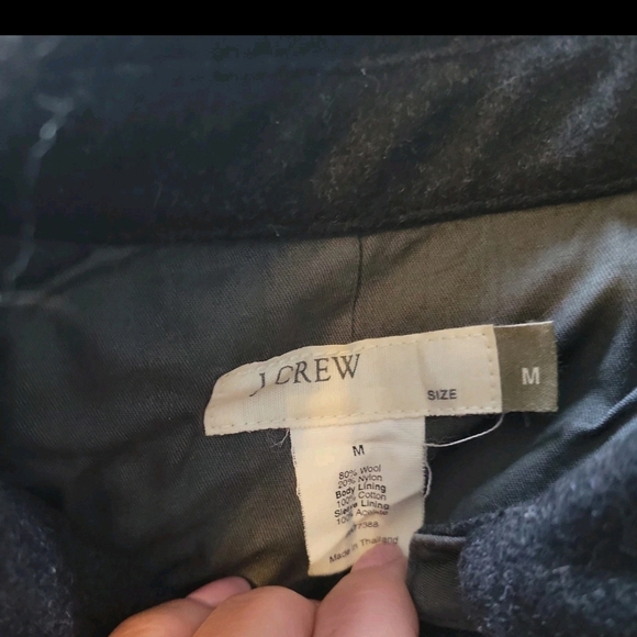 J Crew Wool Cruiser Jacket Womens Black charcoal Blend with Pockets size M - Picture 6 of 10